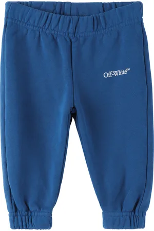 OFF-WHITE Bébé | Pantalon de survêtement bleu à rayures diagonales et à logo