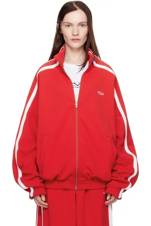 Vetements Blouson de survêtement rouge à logo ovale