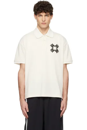 AMIRI Polo blanc cassé à quadrigramme brodé