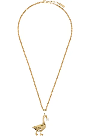 Moschino Collier doré à pendentif en forme d