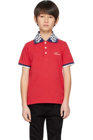 AMIRI Enfant | Polo rouge à monogrammes
