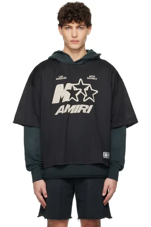 AMIRI Pull à capuche noir à image d