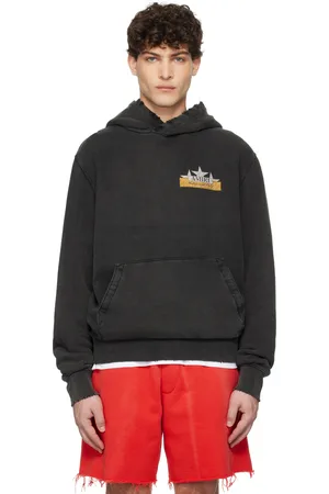 AMIRI Pull à capuche rétro noir à images d