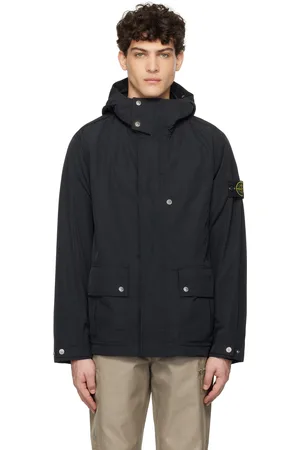 Stone Island Parka noir en micro sergé