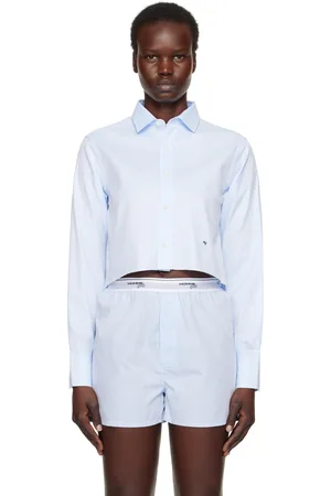 HOMMEGIRLS Chemise écourtée bleue