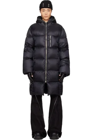 Rick Owens Manteau noir rembourré en duvet - Moncler x