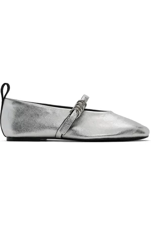 RAG&BONE Ballerines de style Charles IX argenté et noir à boucles Spire