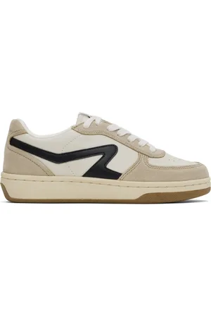 RAG&BONE Baskets de court rétro beiges en cuir