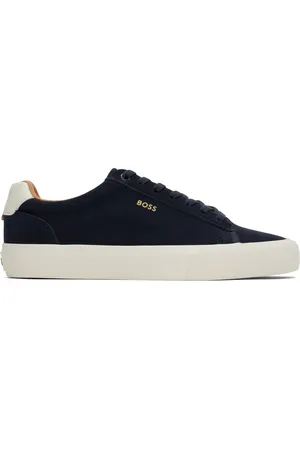 HUGO BOSS Baskets bleu marine en suède