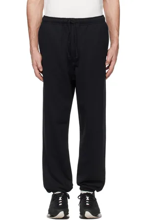Y-3 Pantalon de survêtement noir en jersey bouclette