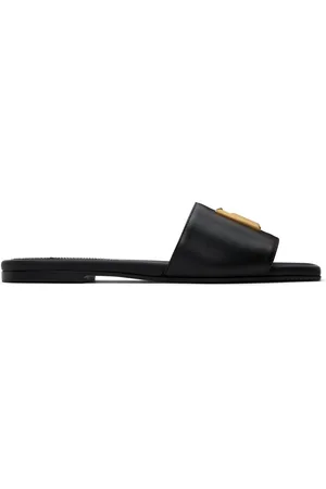 Balmain Sandales Dafne noires à logo PB