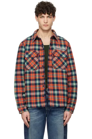 Billionaire Boys Club Surchemise rembourrée rouge et noir à carreaux