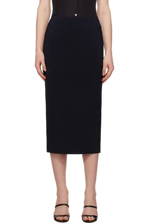High Jupe midi NSFW Petra bleu marine