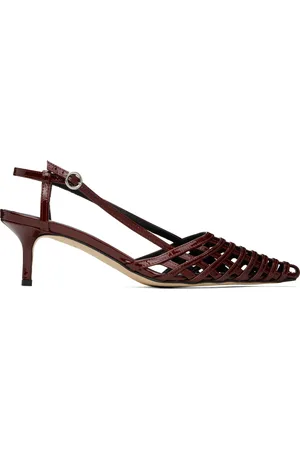 Aeyde Chaussures à petit talon Helit rouges en cuir à bride arrière
