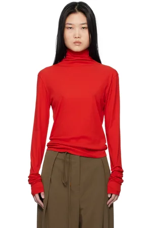 LE 17 SEPTEMBRE Col roulé semi-transparent rouge