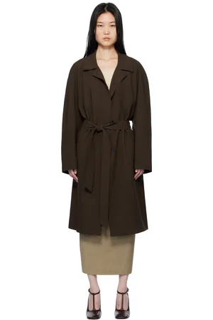 LE 17 SEPTEMBRE Manteau brun à ceinture