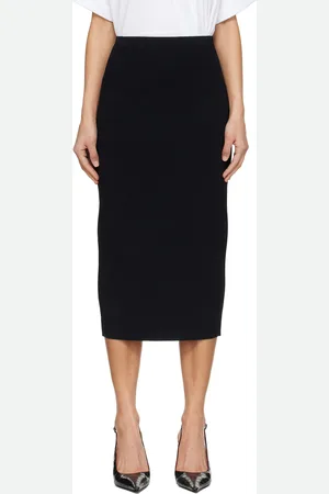 Victoria Beckham Jupe midi ajustée noire - VB Body