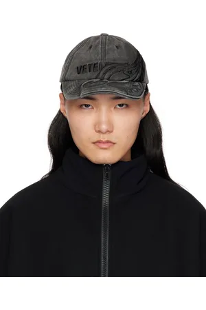 Vetements Casquette noire à logo et image de flamme