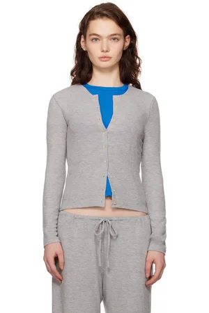 Leset Cardigan gris en jersey Lauren