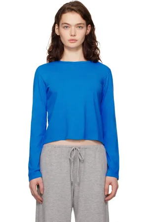 Leset T-shirt à manches longues bleu en jersey Margo