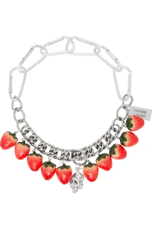 Chopova Lowena Collier Strawberry Piggy argenté