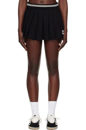 AMIRI Minijupe noire à quadrigramme et à plis
