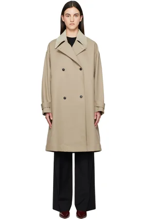 Rohe Trench Garden beige à col en suède