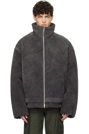 JUUN.J Blouson gris rembourré en duvet d