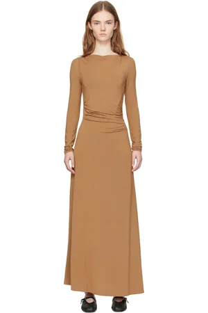 RAG&BONE Robe longue drapée Luca kaki