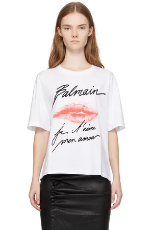 Balmain T-shirt blanc à image