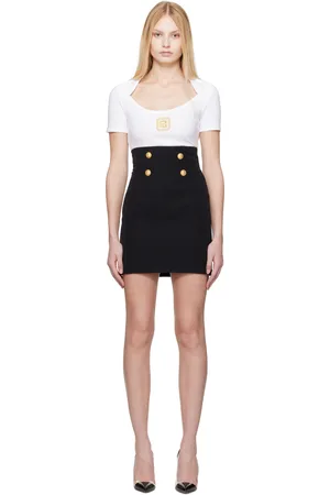 Balmain Minijupe noire en laine