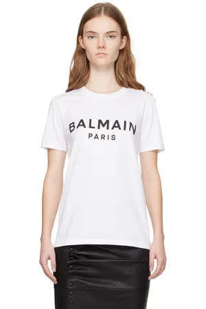 Balmain T-shirt blanc à logo