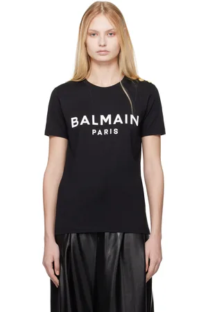 Balmain T-shirt noir à logo imprimé