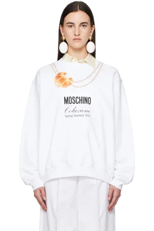 Moschino Pull molletonné blanc à logo Breakfast