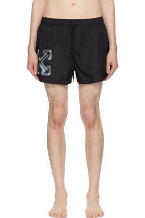 OFF-WHITE Maillot de bain noir à quatre flèches modifiées