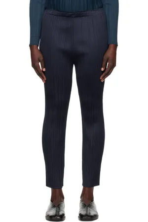 PLEATS PLEASE ISSEY MIYAKE Pantalon bleu marine - NEW COLORFUL BASICS 4