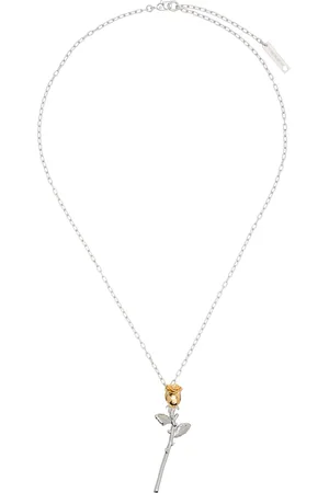 AMBUSH Collier argenté à pendentif de rose