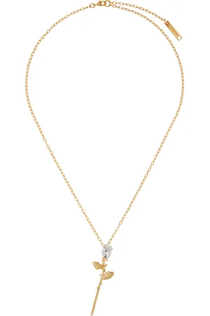 AMBUSH Collier doré à pendentif de rose