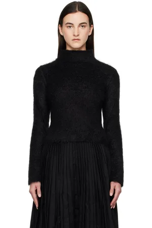 Marni Pull noir en tricot brossé de mohair