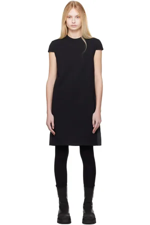 Moncler Robe courte noire à plis plats
