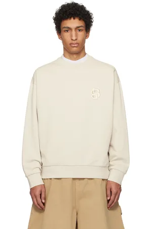 HUGO BOSS Pull molletonné beige en jersey