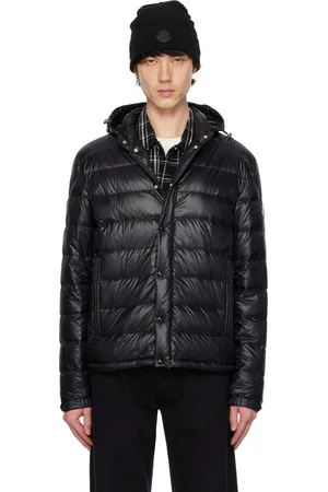 Moncler Blouson court Gliere noir rembourré en duvet à capuche