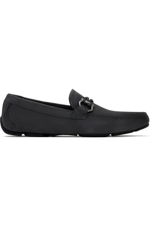 Salvatore Ferragamo Flâneurs de conduite gris à ferrure Gancini