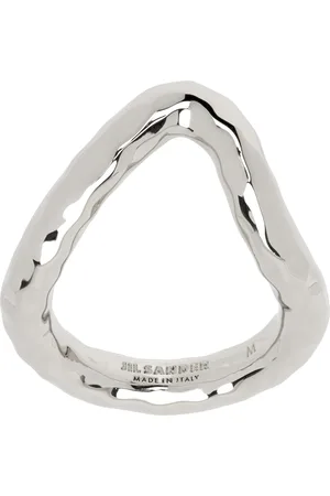 Jil Sander Bague martelée argentée