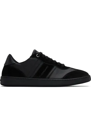 Salvatore Ferragamo Baskets basses noires à logos