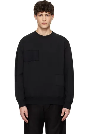 UNDERCOVER Pull molletonné noir à empiècements