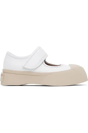 Marni Ballerines de style Charles IX blanches à semelle Pablo