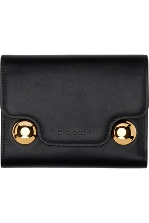 Marni Portefeuille à trois volets noir - Trunkaroo