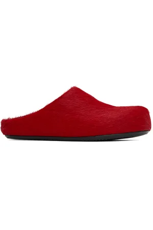 Marni Flâneurs à enfiler de style sabot Fussbett rouges