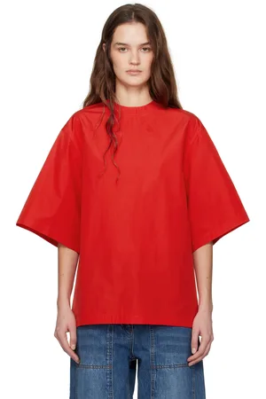 CO T-shirt surdimensionné rouge en popeline
